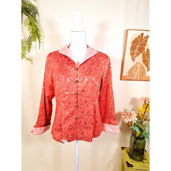 Shanghai Soho Jackets & Blazers - Shanghai Soho Women's Red Asian Jacket XXL